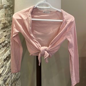 Pink wrap top